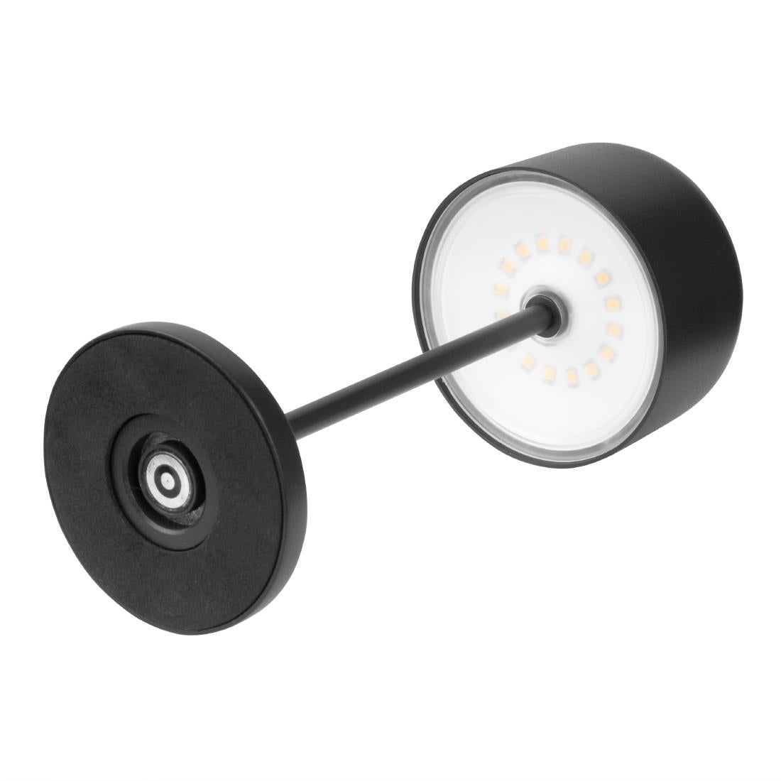 Lampe de table avec abat-jour rond Olympia Lucca noire 200mm