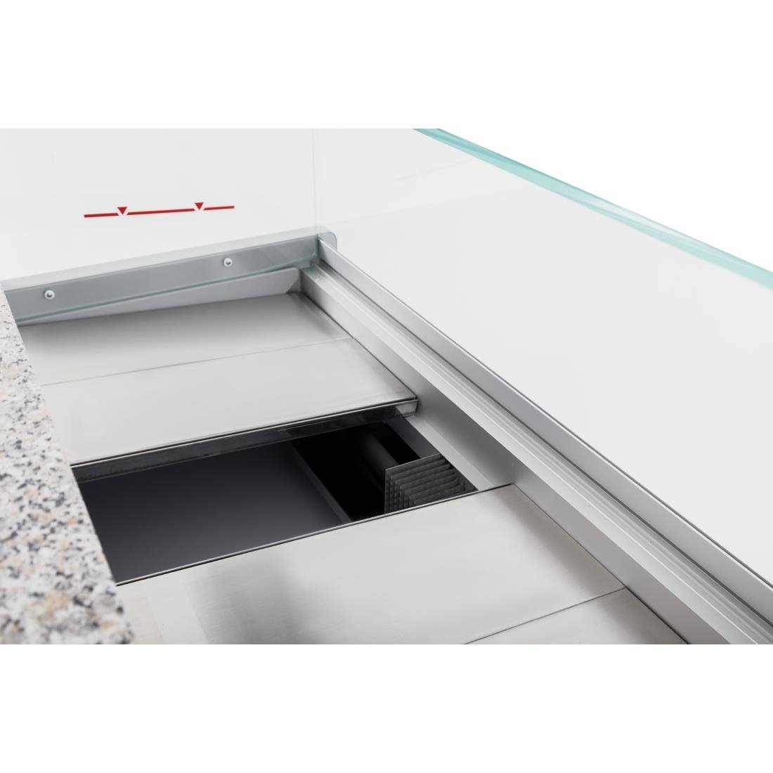 Comptoir de service réfrigéré noir Zoin Tibet - Taille 200 mm