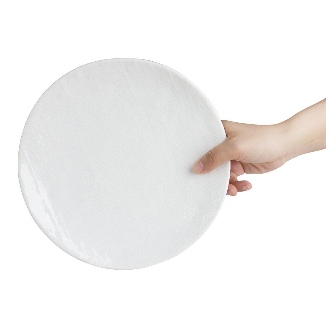 Assiettes plates Olympia Denim White 230 mm (lot de 6)