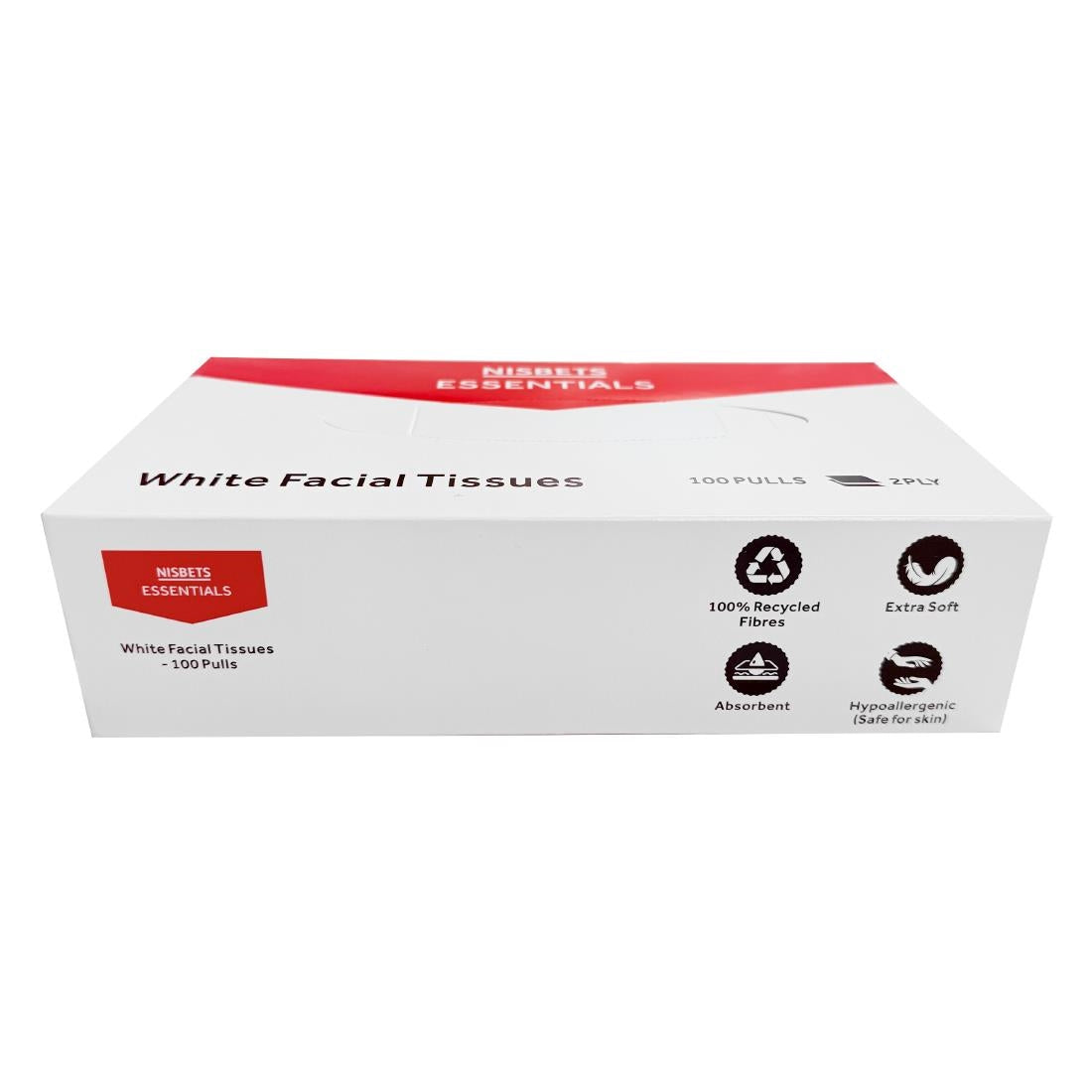 Boîtes rectangulaires de mouchoirs blancs Nisbets Essentials 100 feuilles (36 boîtes)