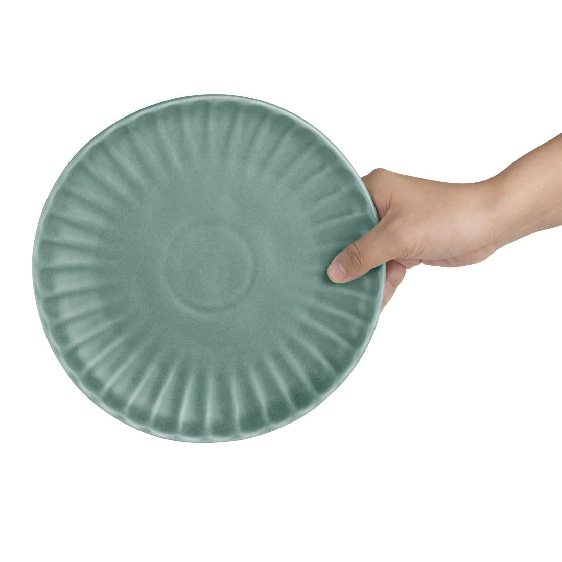 Assiettes plates Olympia Corallite vertes 205 mm (lot de 6)