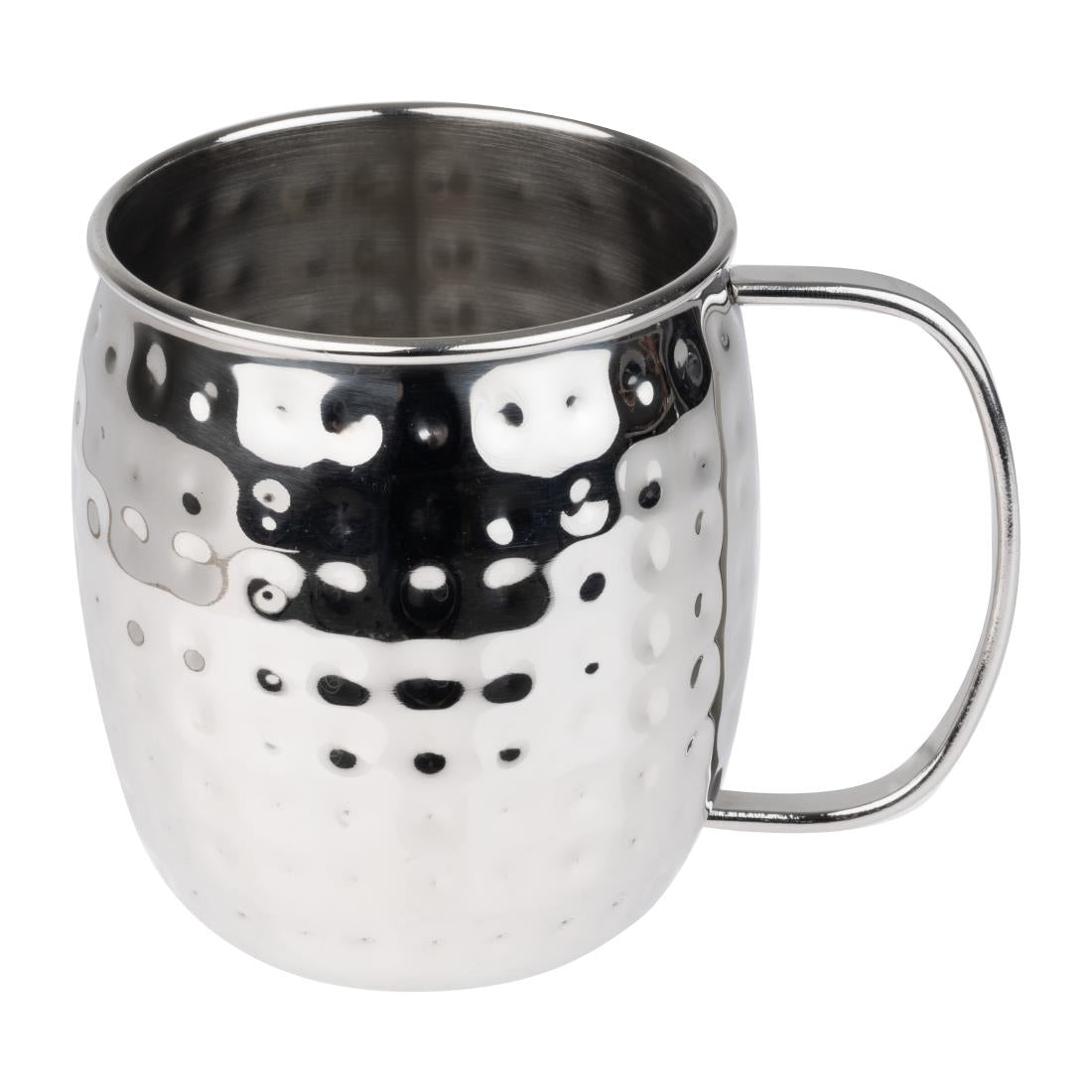 Mugs en acier inoxydable martelé Olympia Barware 440ml