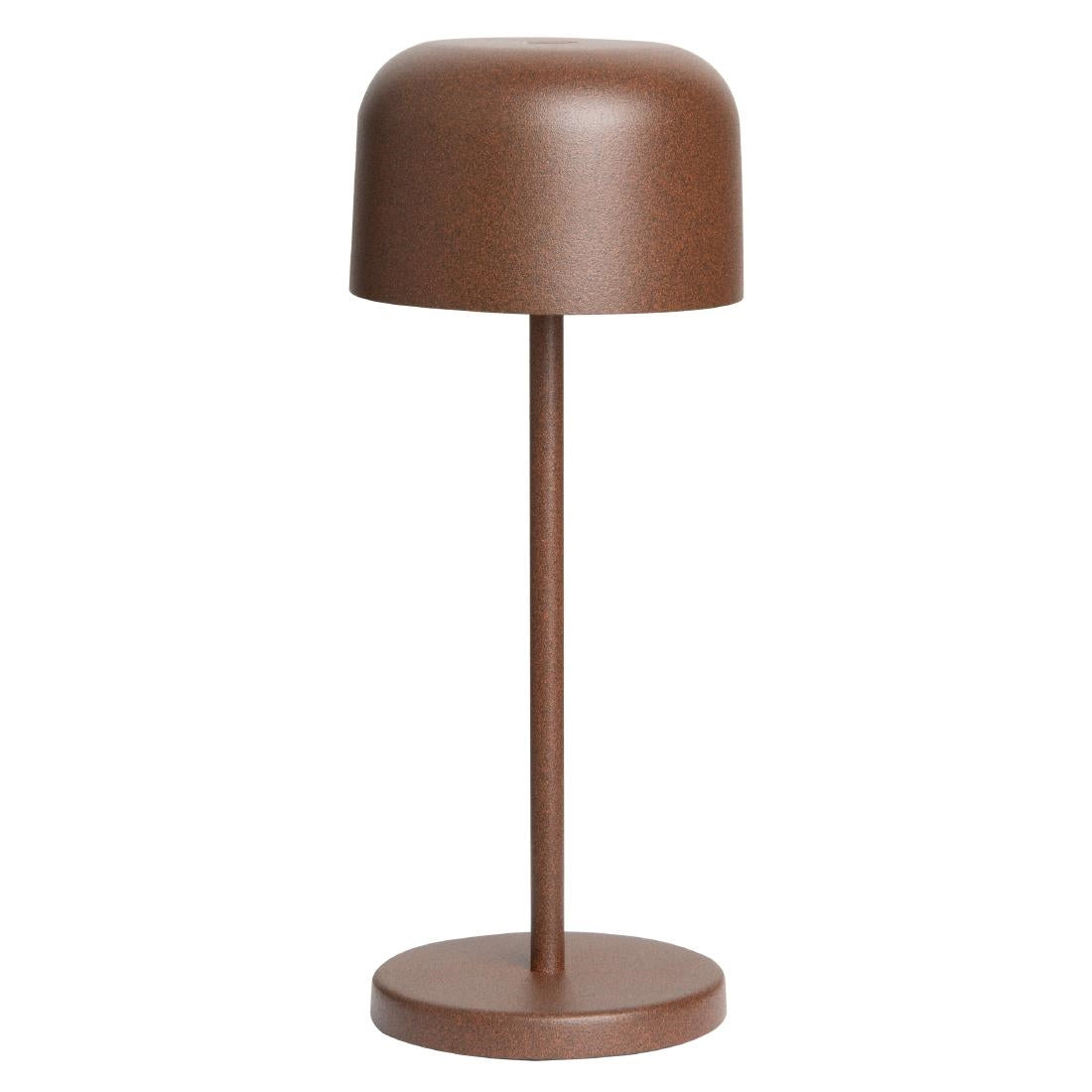 Lampe de table avec abat-jour rond Olympia Lucca marron 200mm