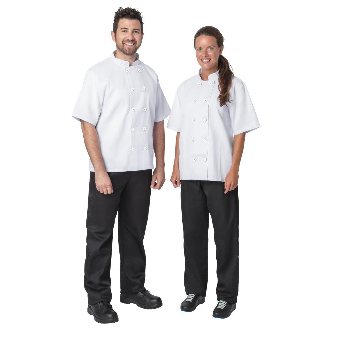 Lot de 2 vestes de cuisine blanches Nisbets Essentials - Taille L