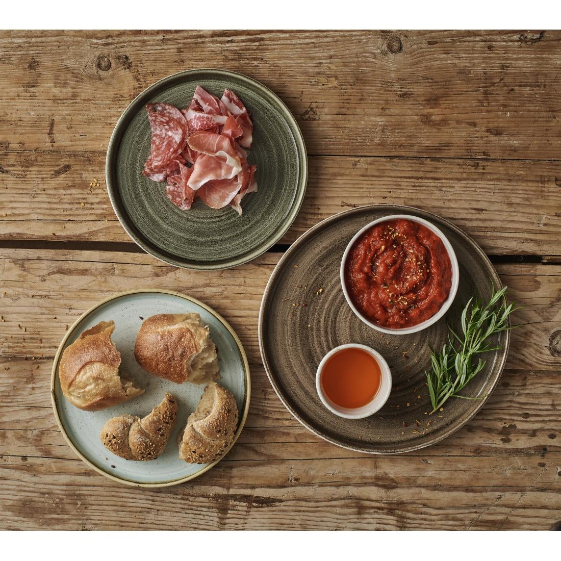 Assiettes avec rebord Churchill Stonecast Peppercorn Grey 275mm (Lot de 6)