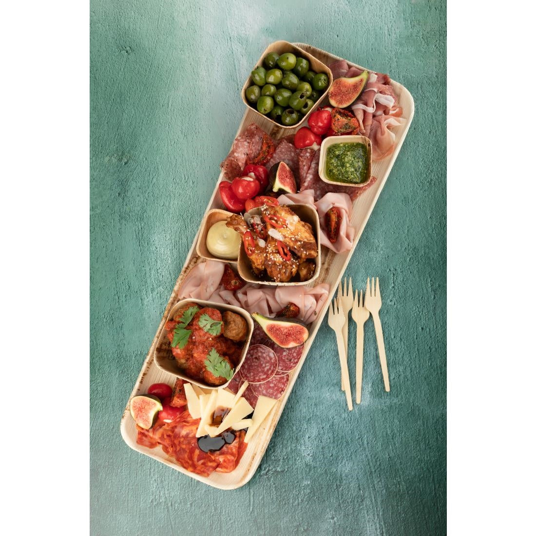 Fourchettes snack en bambou Sier Disposables 135 mm (lot de 100)