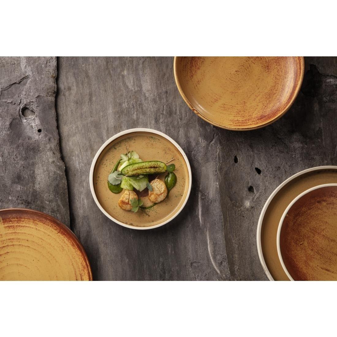 Assiettes plates terre de sienne Olympia Canvas 26,5 cm (Lot de 6)