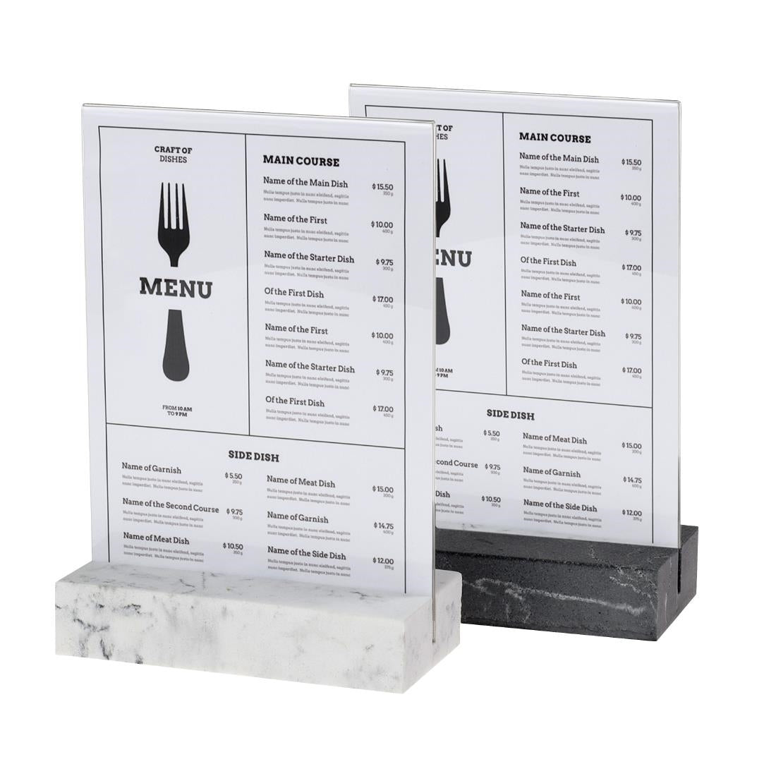 Présentoir de table Europel A5 polystone blanc