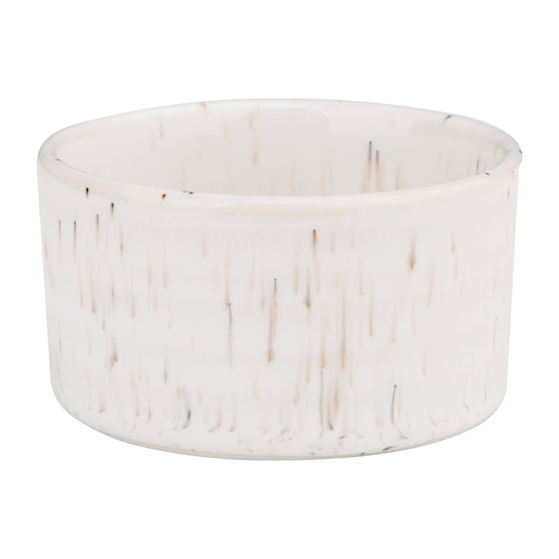 Pots à sauce blanc moucheté Olympia Cavolo 67mm (lot de 12)