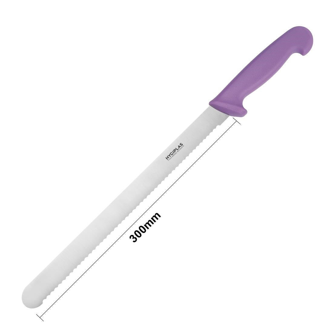 Couteau à trancher denté Hygiplas violet 30cm