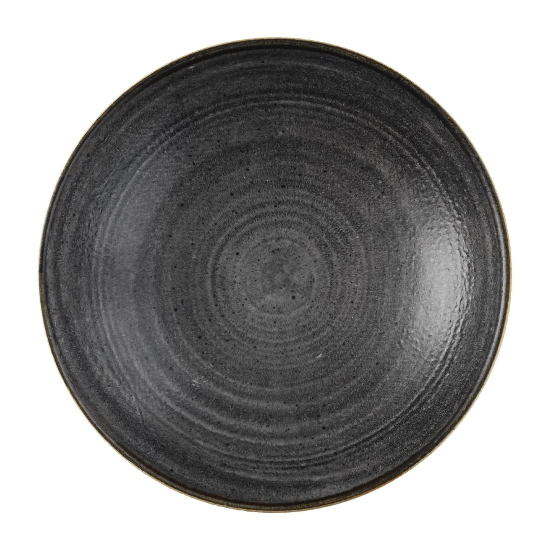 Assiettes coupes rondes Churchill Stonecast Raw Evolve Black 182mm (Lot de 12)