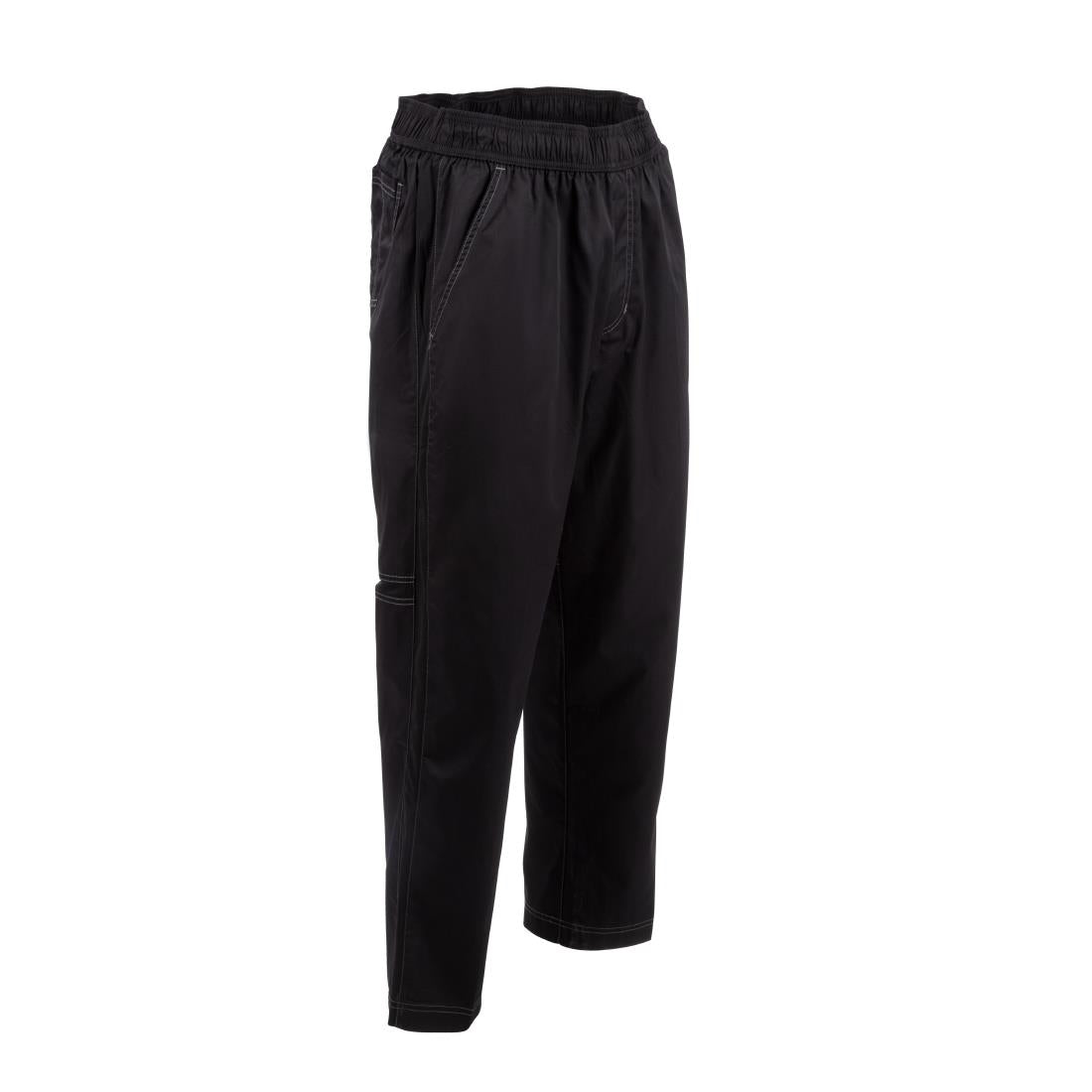 Pantalon de cuisine mixte Baggy Chef Works noir L - NISBETS