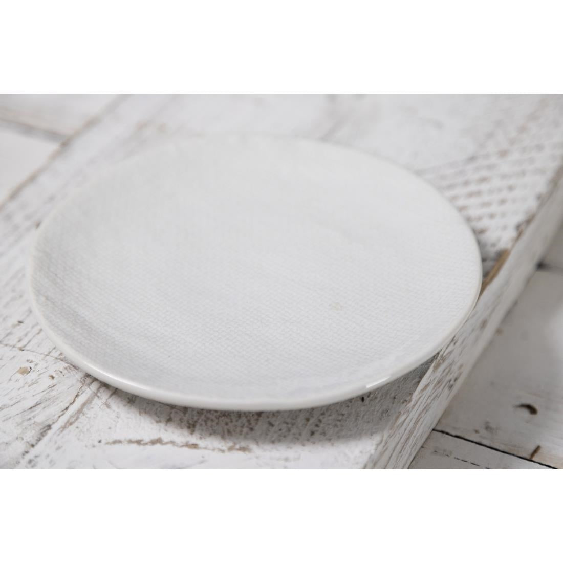Assiettes plates Olympia Denim White 180 mm (lot de 6)