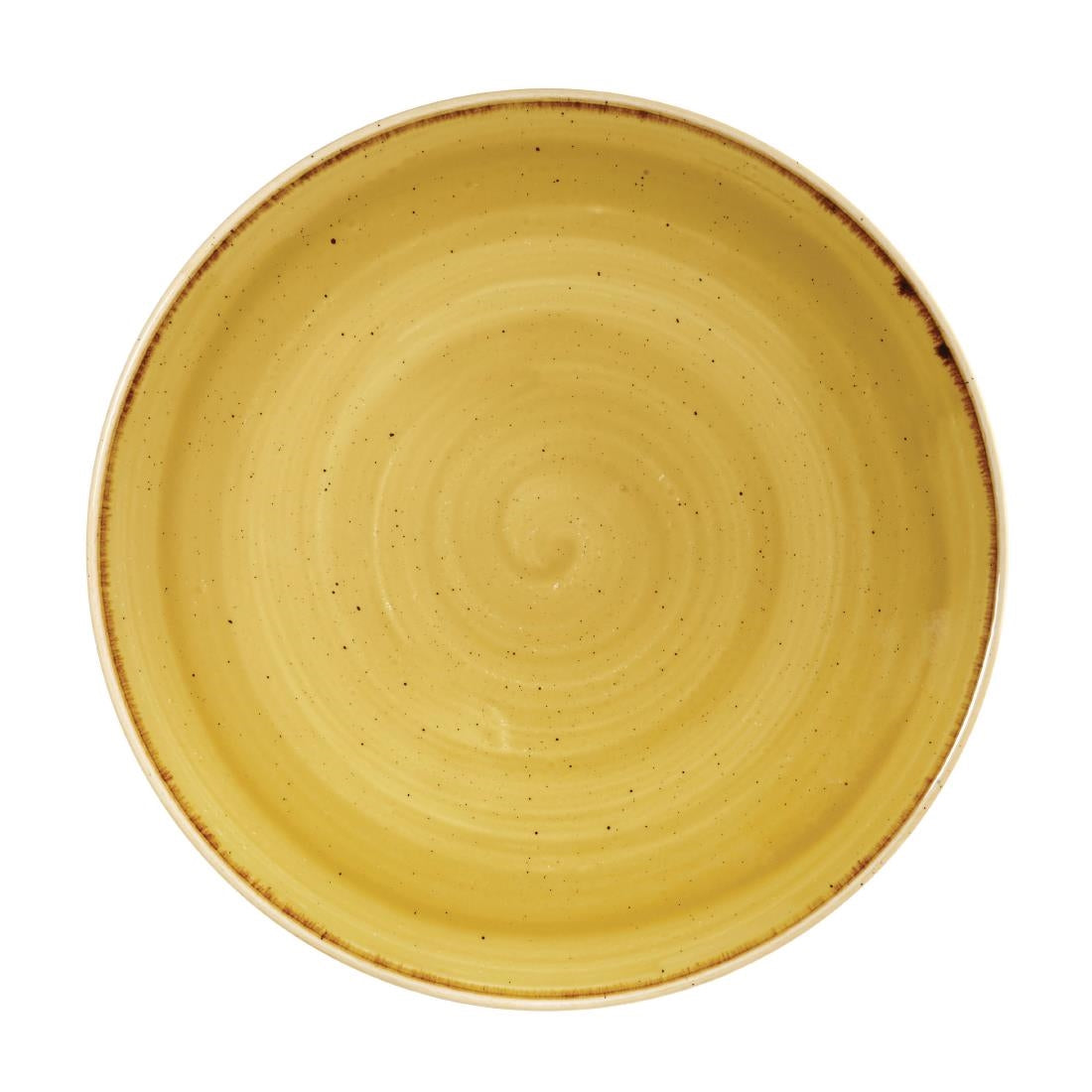 Assiettes rondes Churchill Stonecast Mustard Seed Yellow 260mm (Lot de 12)