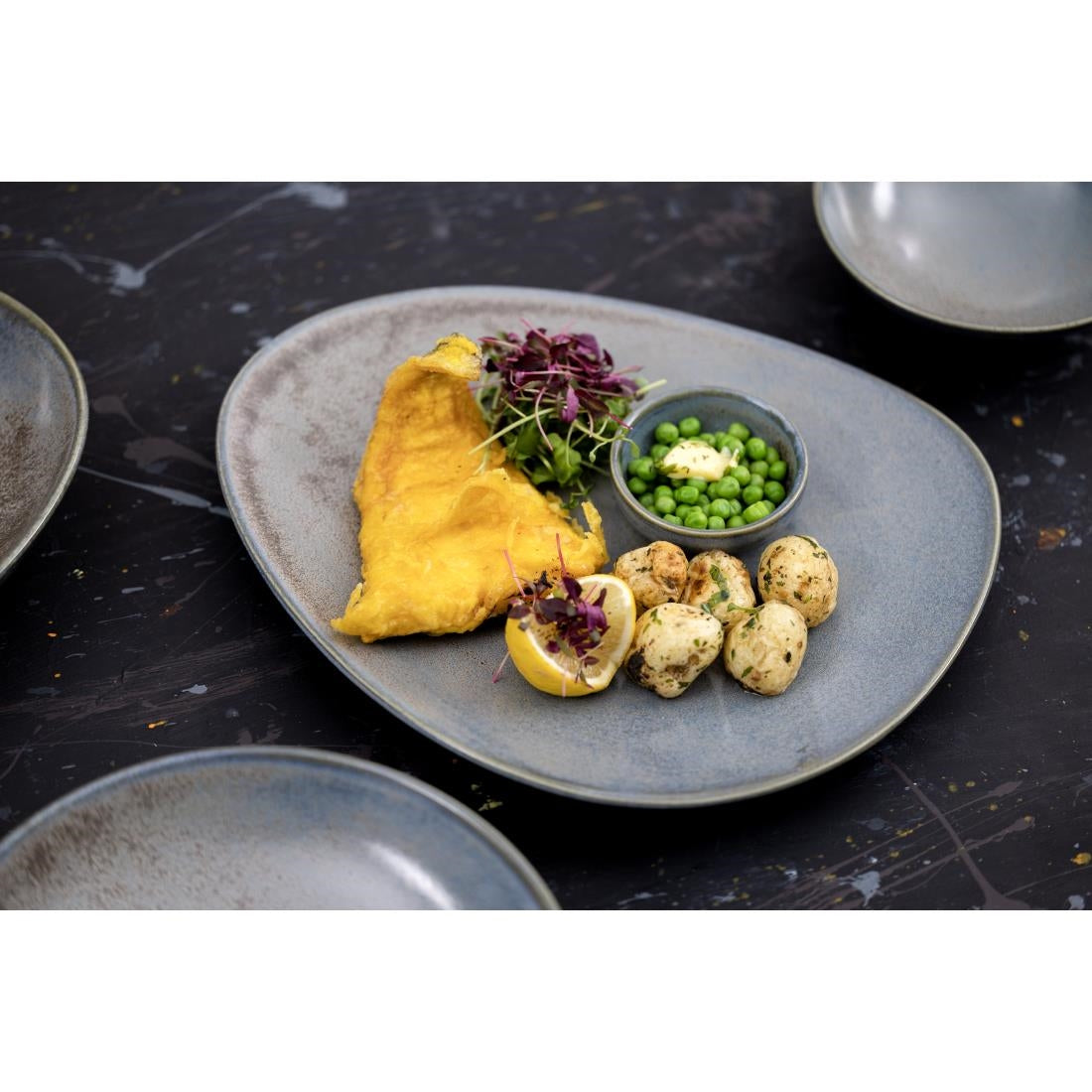 Bols évasés Olympia Ember Blue 152 mm (lot de 6)