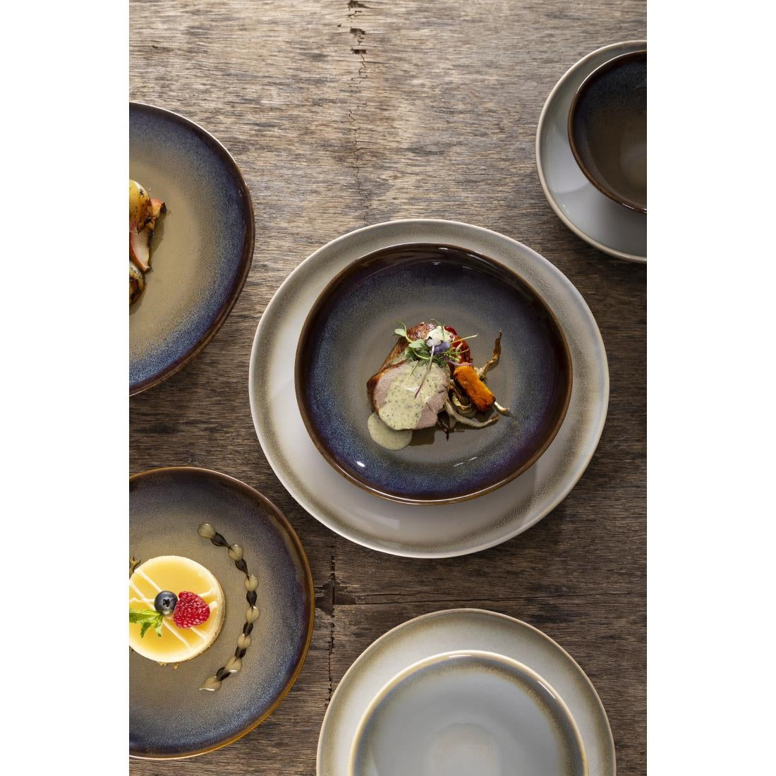 Saladiers Olympia Birch aubergine 205 mm (lot de 6)