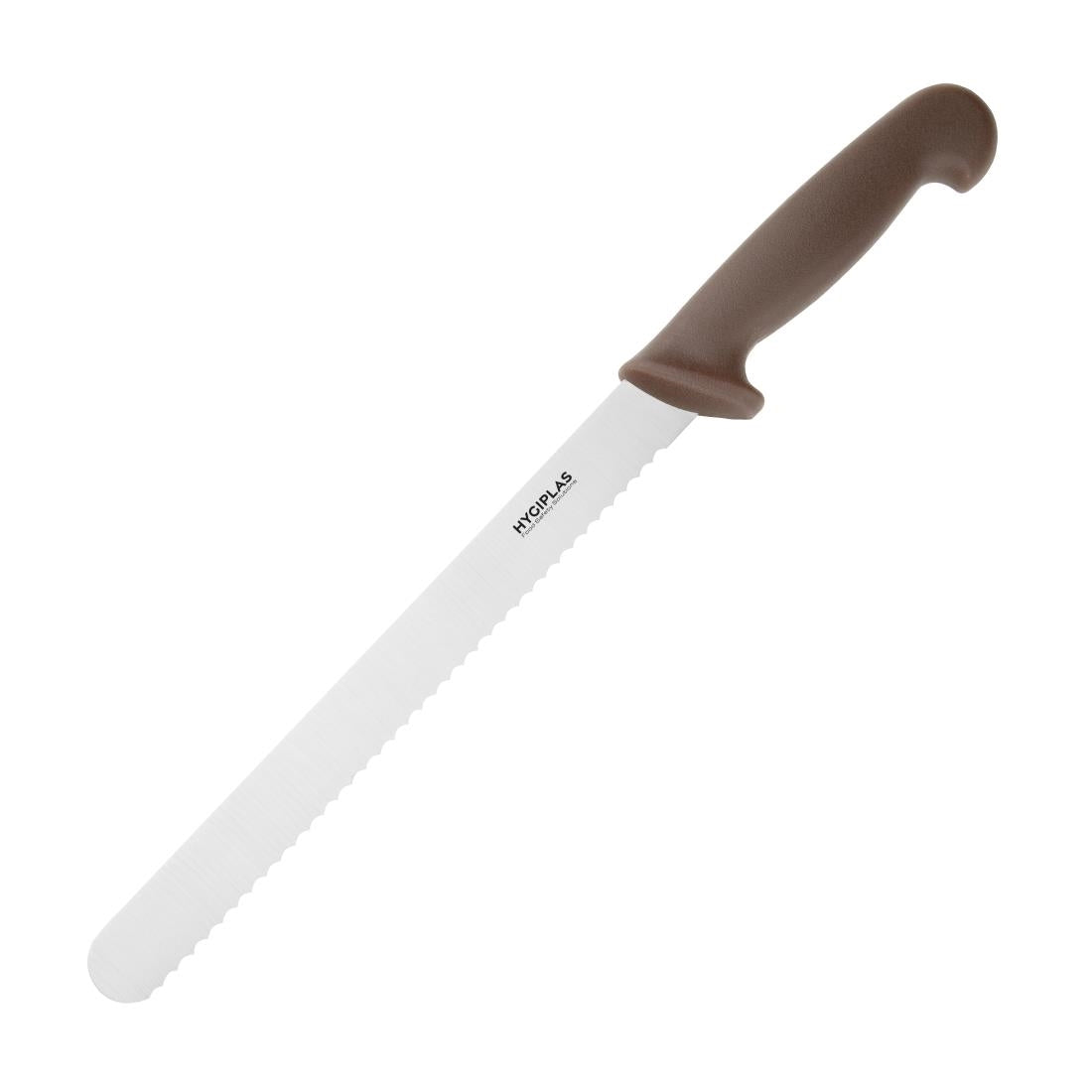 Couteau à trancher denté Hygiplas marron 25cm