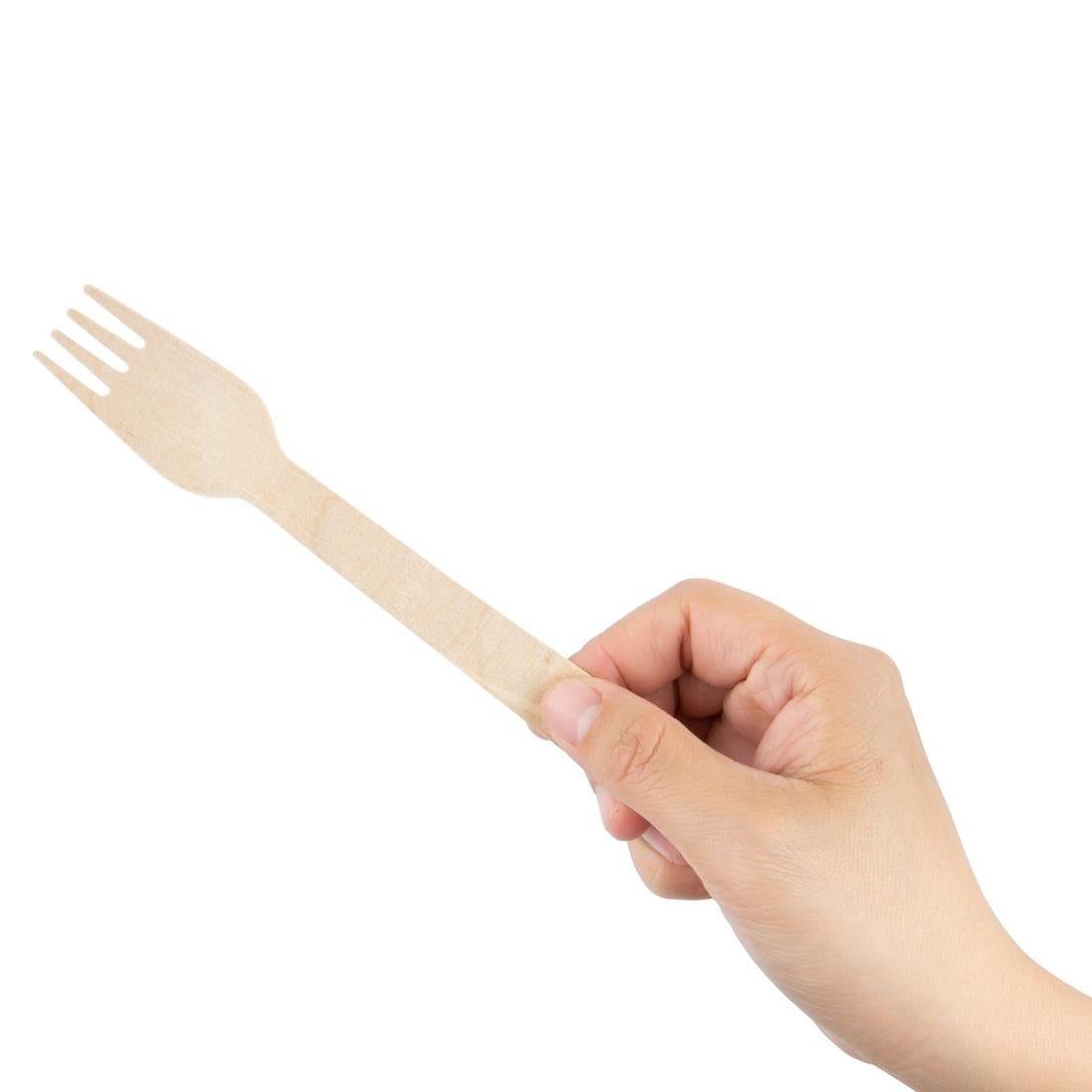 Fourchettes en bois emballées individuellement Fiesta Compostable (lot de 500) - NISBETS