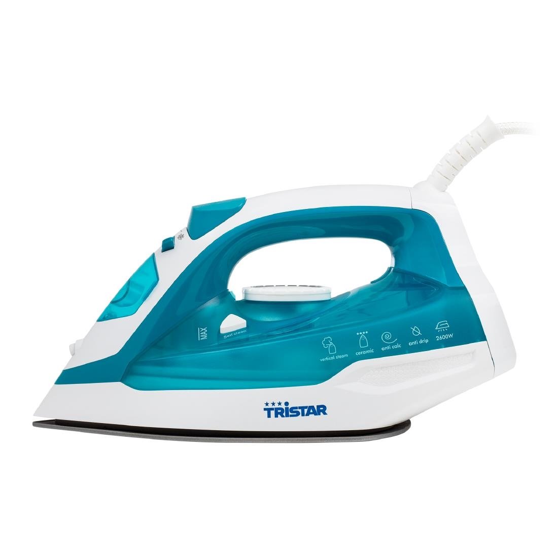 Fer à repasser à vapeur semelle céramique Tristar 2600W