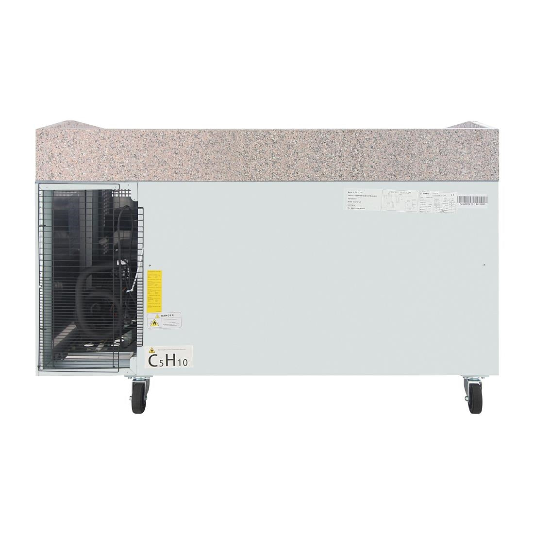 Comptoir à pizza 2 portes avec dessus en granit  Polar Série U 428L