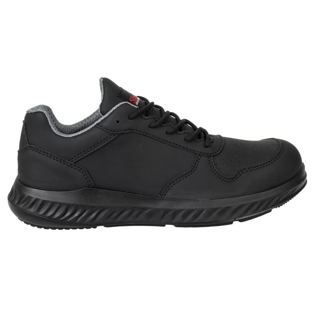 Baskets de sécurité noires en microfibre recyclée Slipbuster - Taille 42