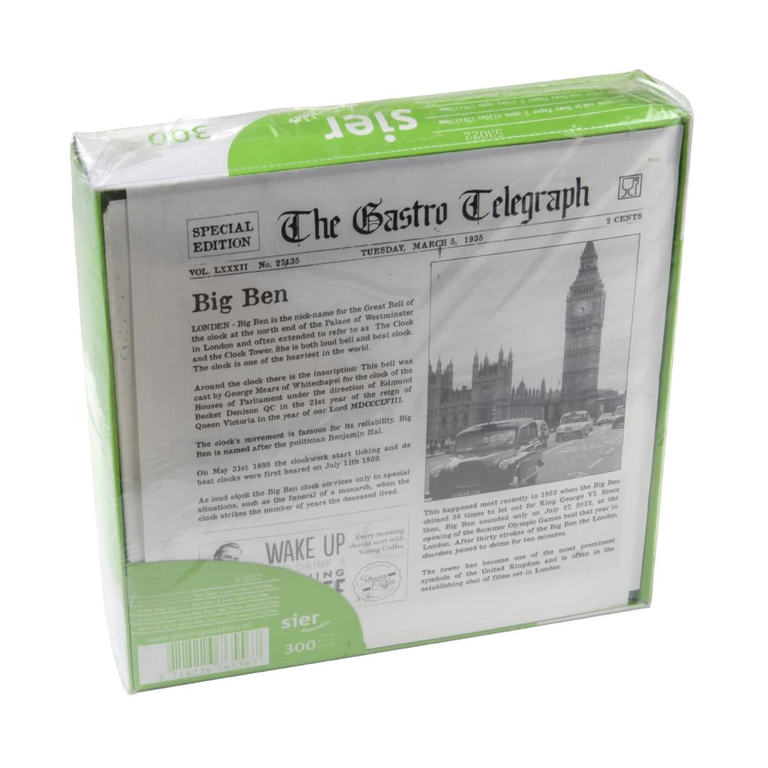 Papier ingraissable imprimé journal 2 côtés ouverts 170 x 170 mm (lot de 300)