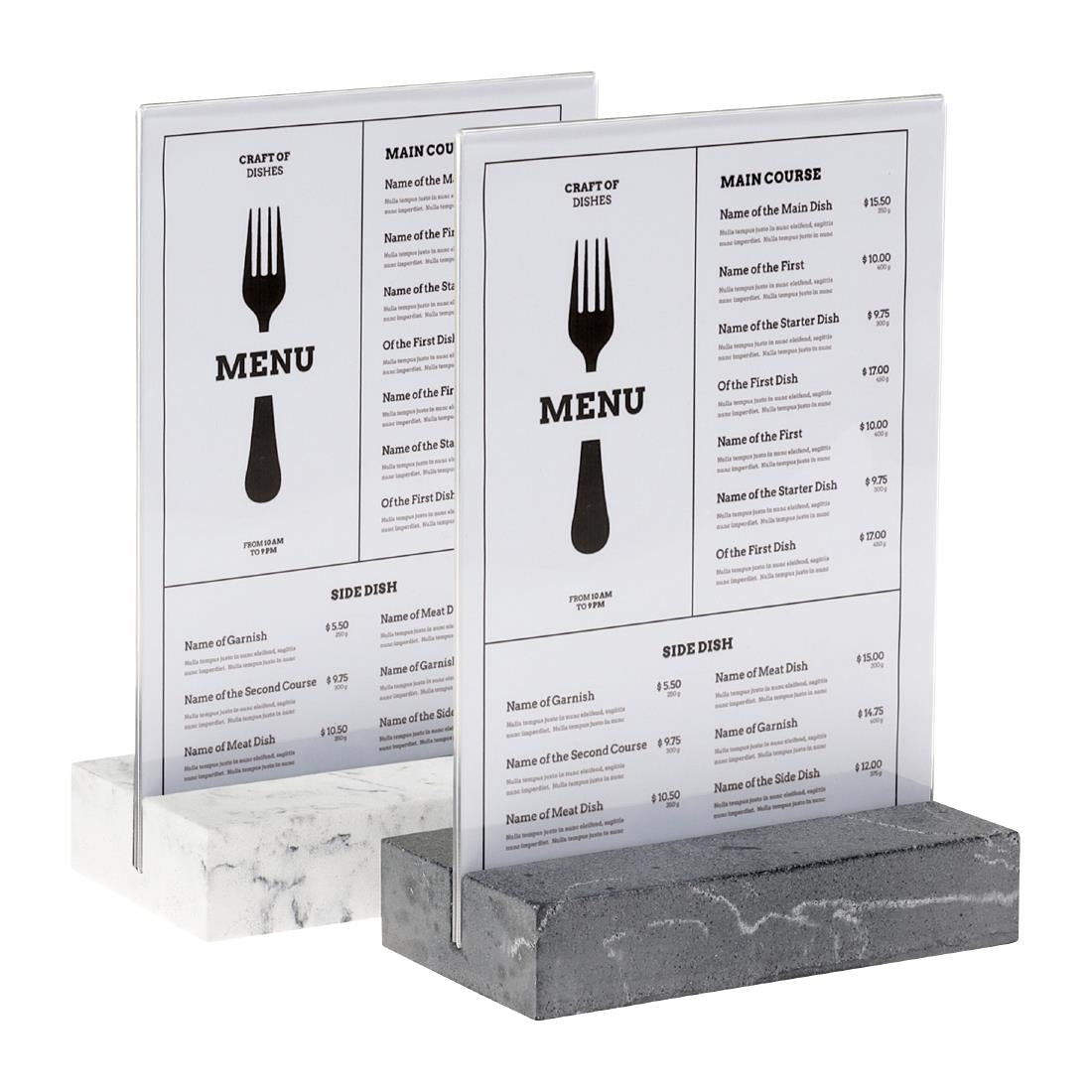 Présentoir de table Europel A5 polystone anthracite