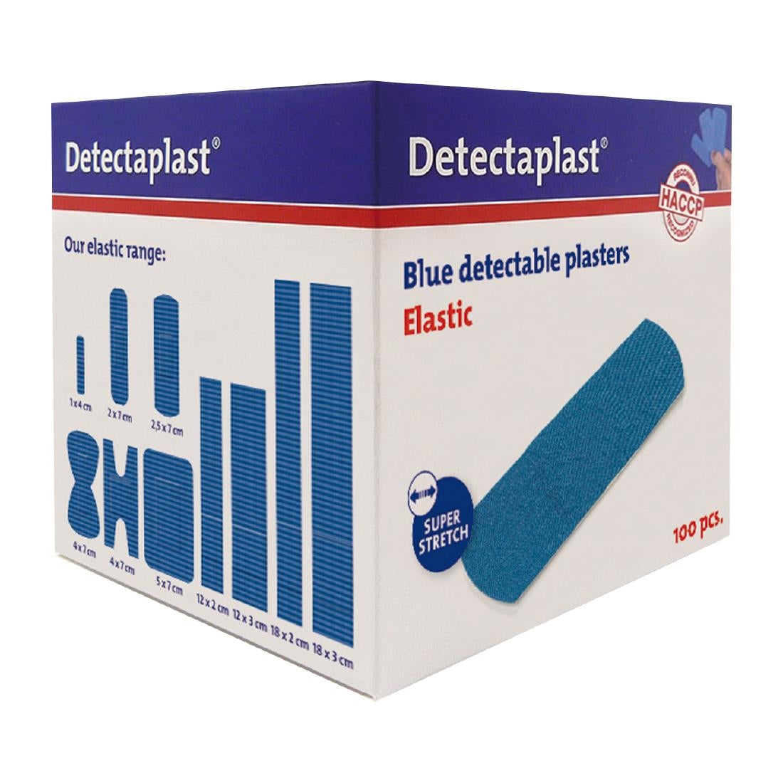 Pansements élastiques Detectaplast 25x72mm (lot de 100)