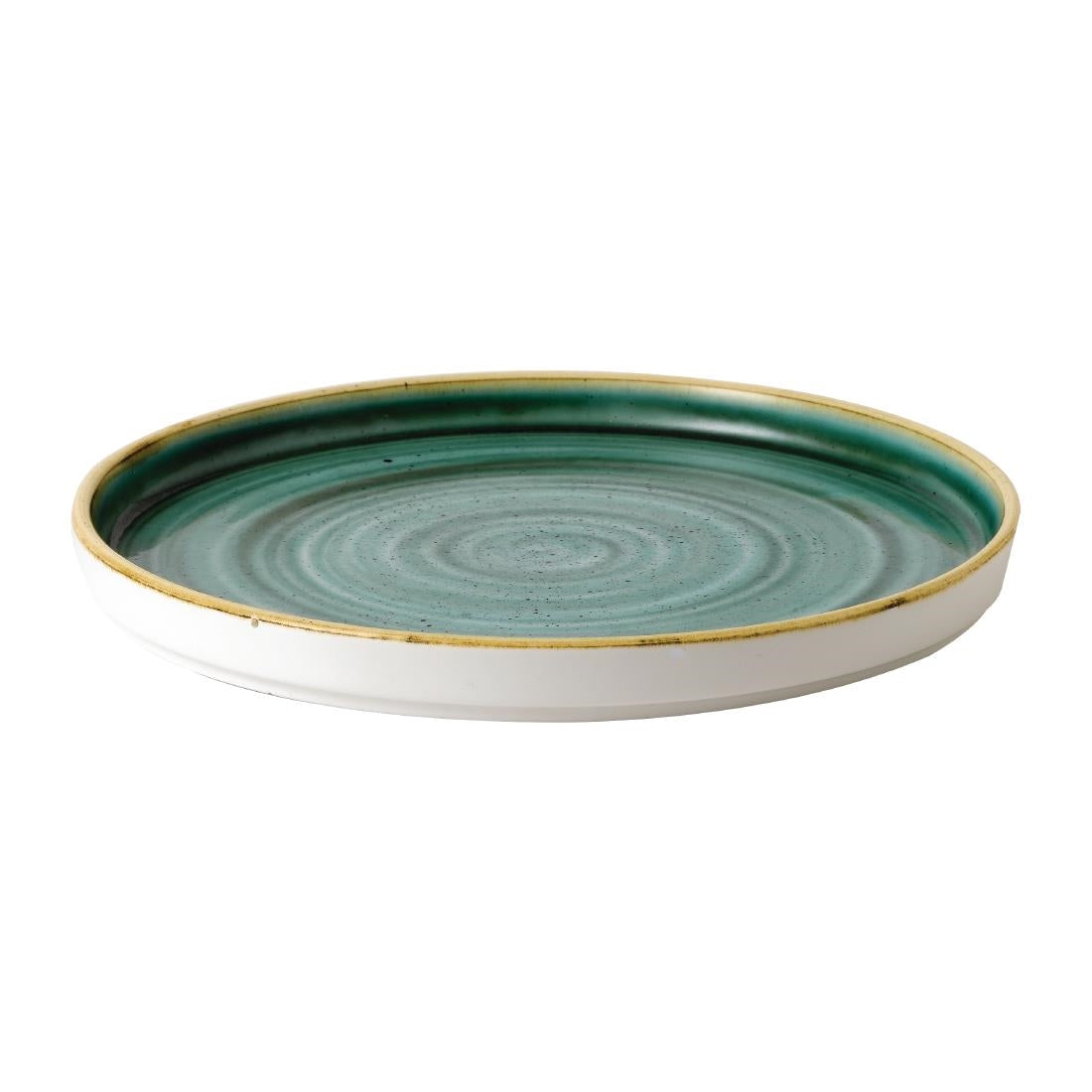 Assiettes avec rebord Churchill Stonecast Samphire Green 210mm (Lot de 6)