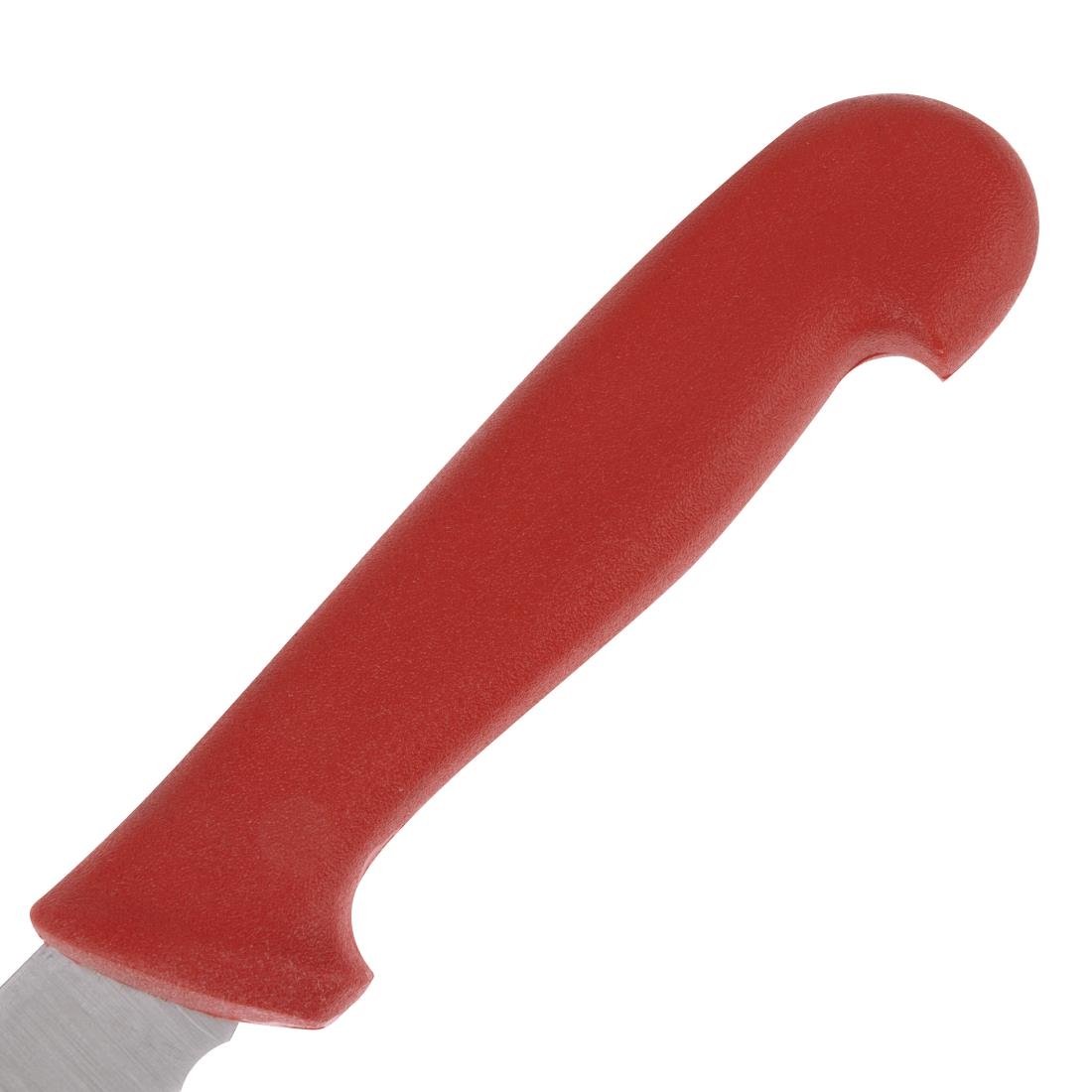 Couteau à trancher denté Hygiplas rouge 248mm - NISBETS