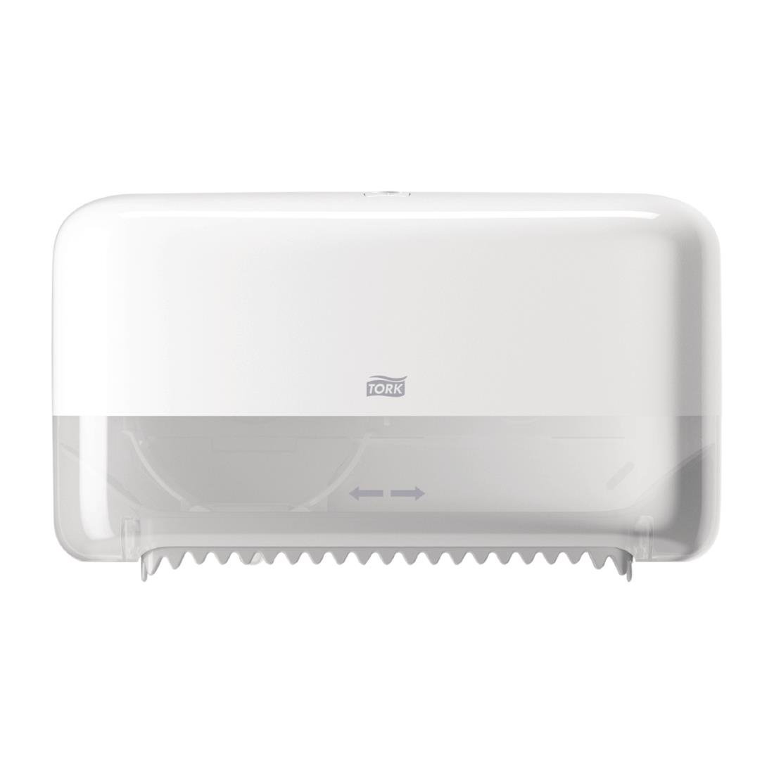 Distributeur double pour papier toilette sans mandrin Tork - NISBETS