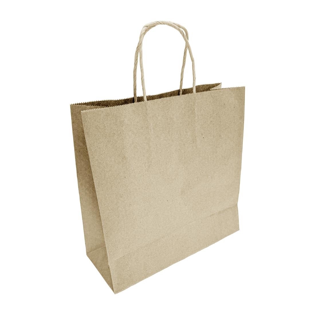 Petits sacs en papier avec poignée torsadée Fiesta Recyclable marron (lot de 250)