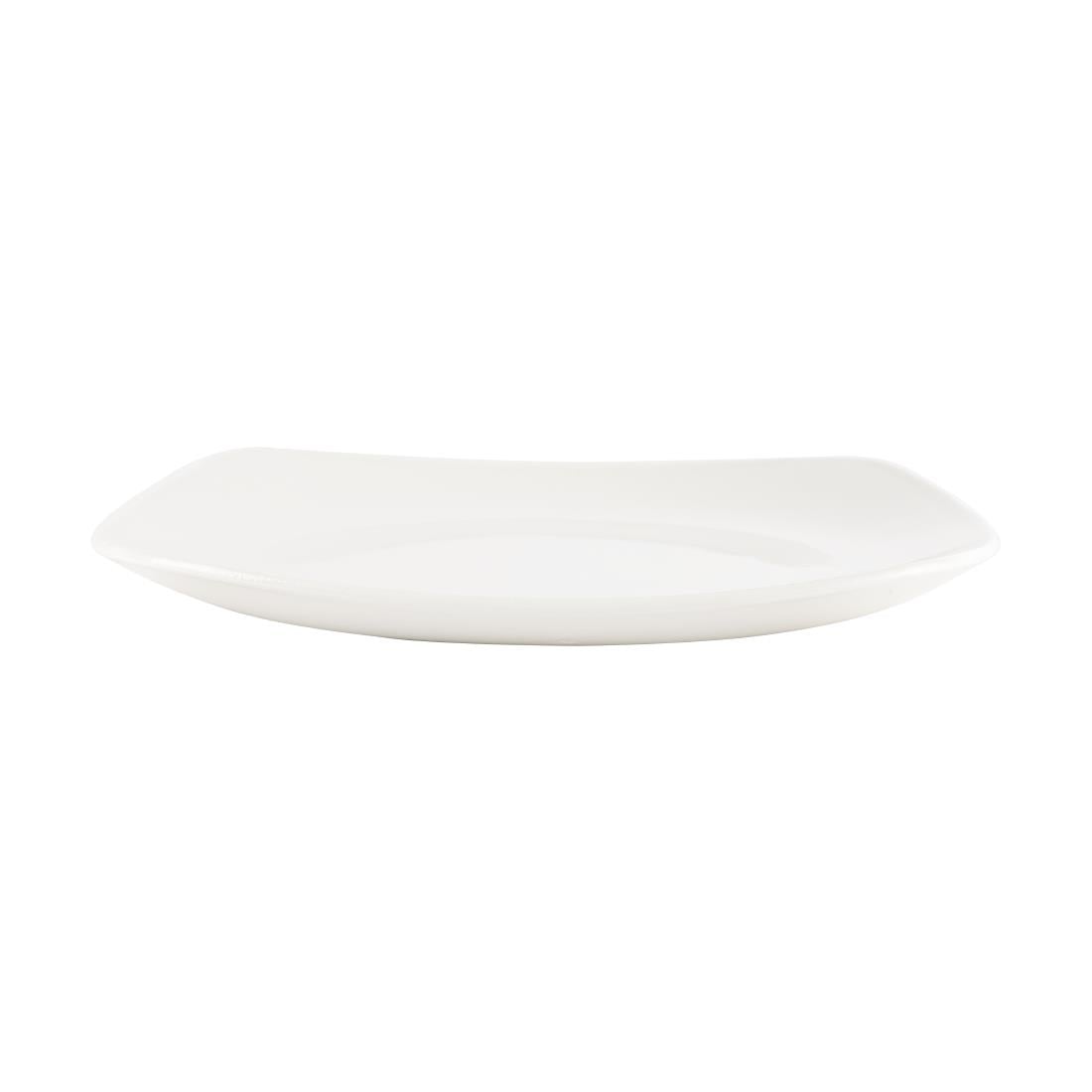 Assiettes blanches Churchill Plain Whiteware X squared 215mm (lot de 12) - NISBETS