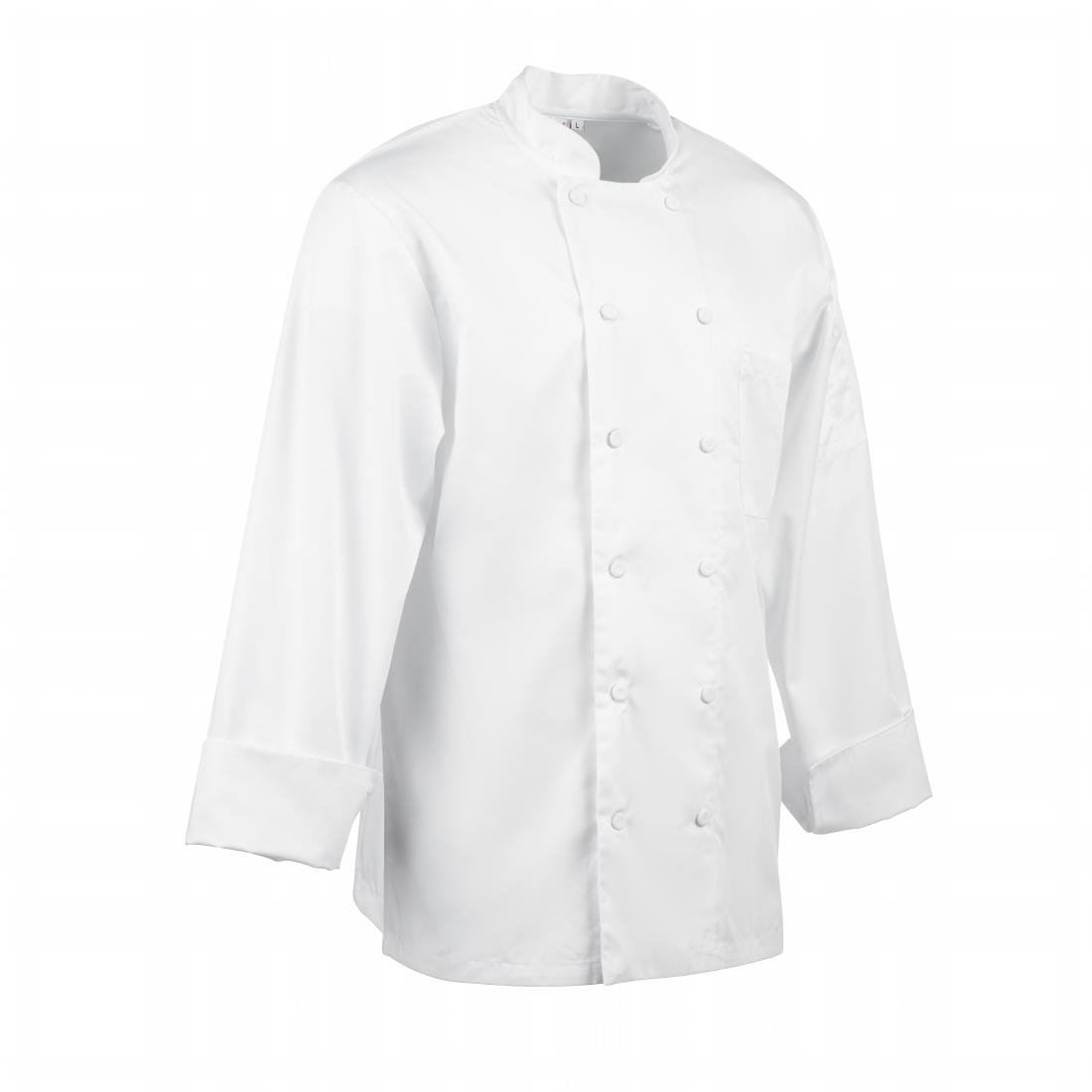 Veste de cuisine mixte blanche à manches longues Chef Works Calgary Cool Vents - Taille S
