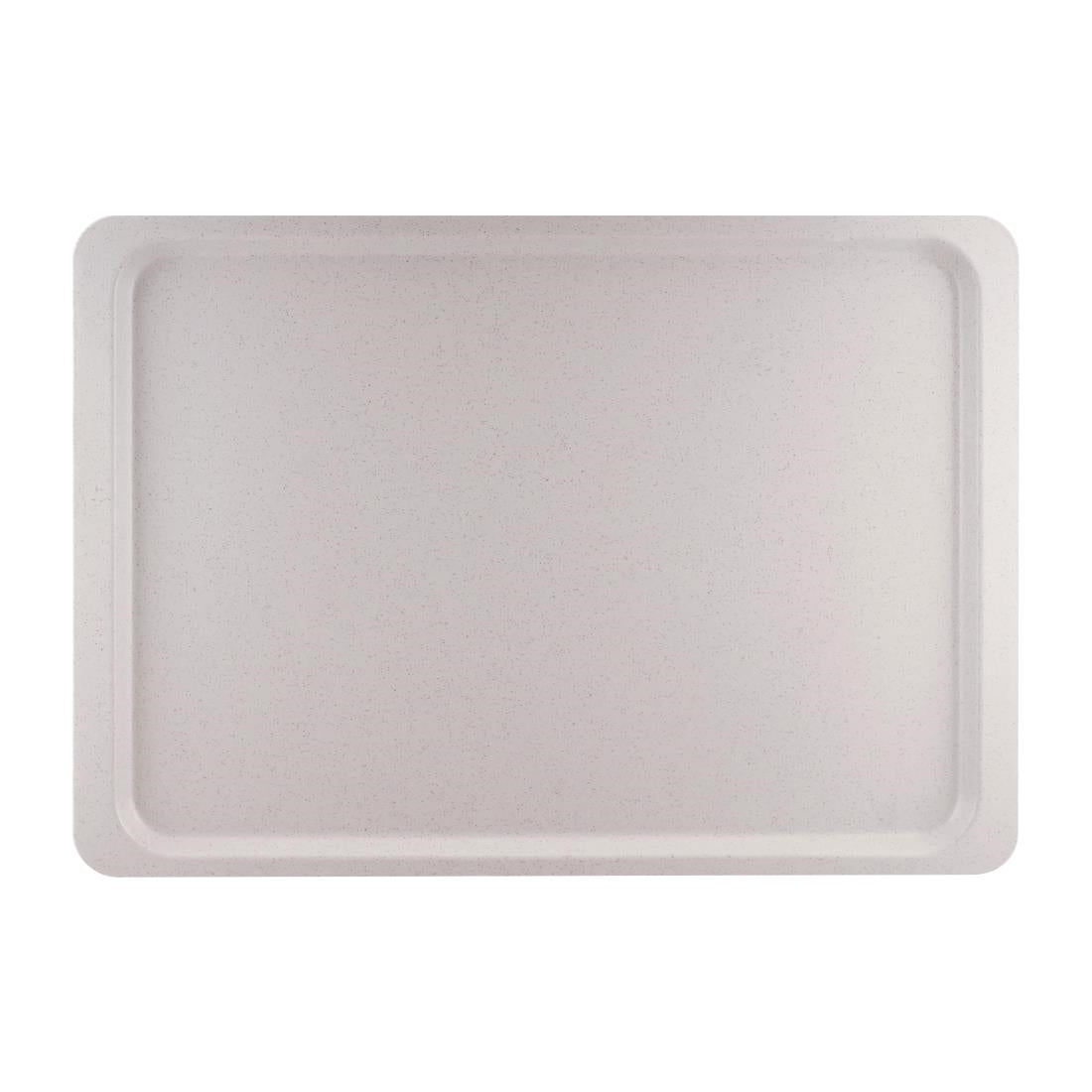 Plateau de service en polyester Roltex Euronorme 530 x 370mm gris moucheté - NISBETS