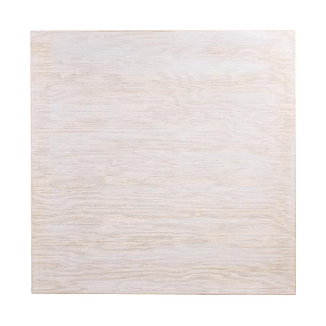 Plateau de table carré pré-percé vintage blanc Bolero 700mm - NISBETS