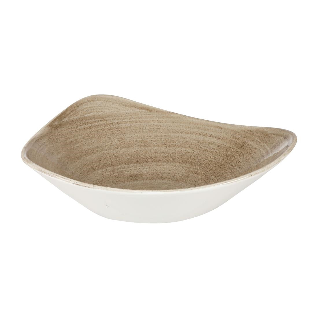 Bols triangulaires Churchill Stonecast Patina Antique Taupe 235mm (Lot de 12)