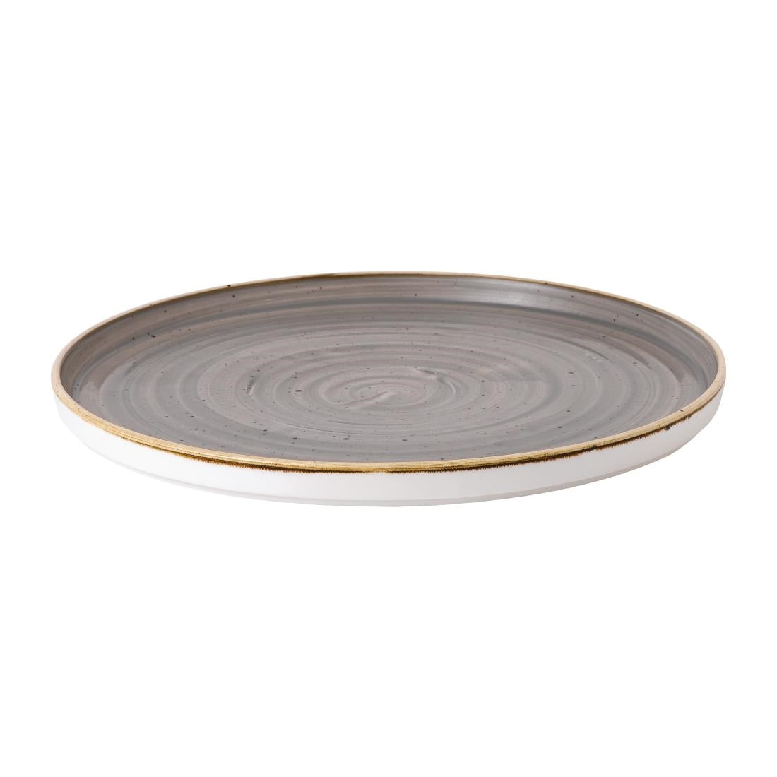 Assiettes avec rebord Churchill Stonecast Peppercorn Grey 275mm (Lot de 6)