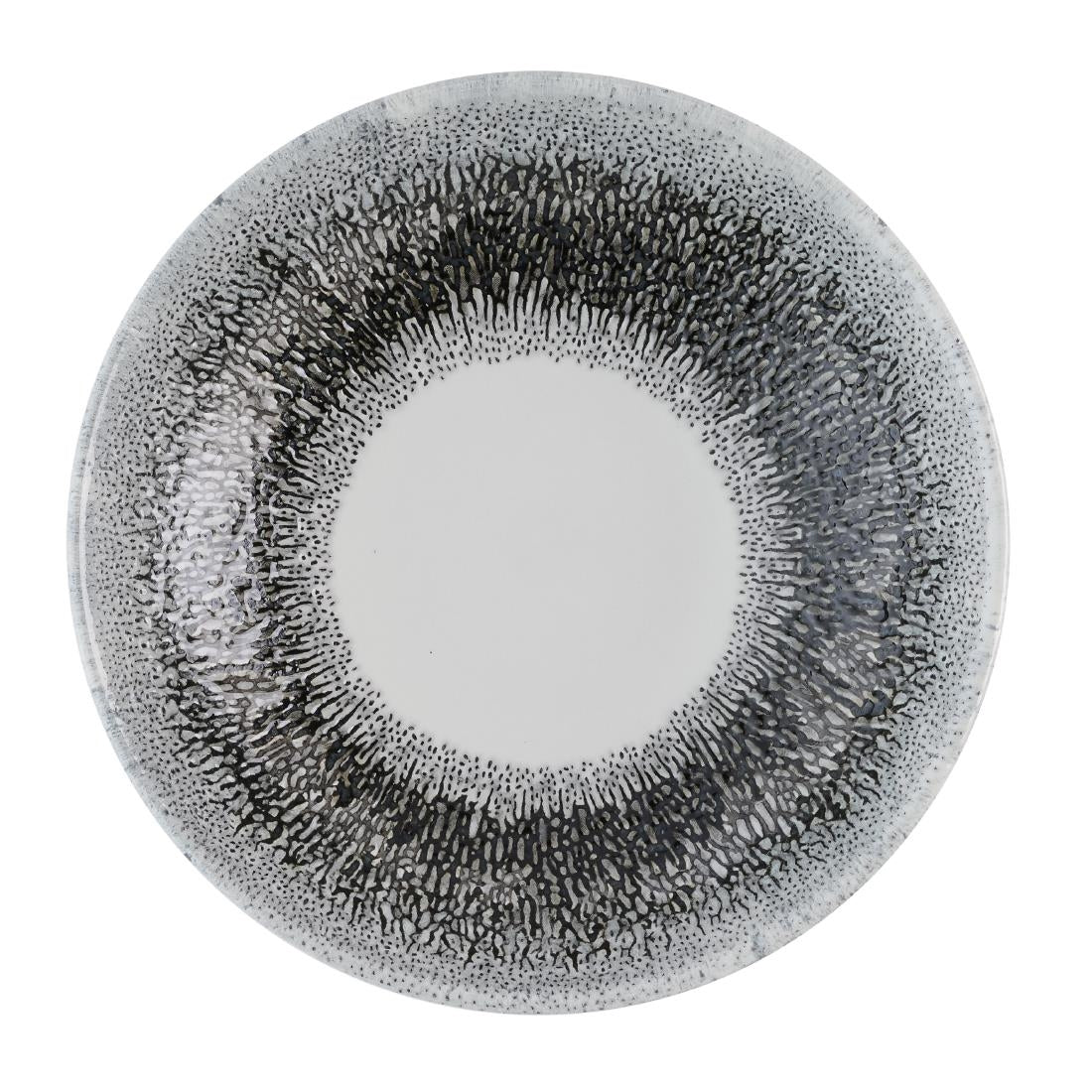 Assiettes coupes rondes Churchill Studio Prints Fusion Black Evolve 182mm (Lot de 12)