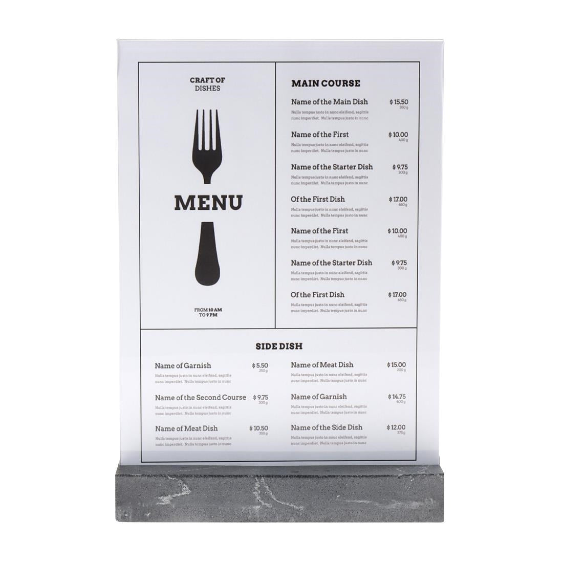 Présentoir de table Europel A4 polystone anthracite