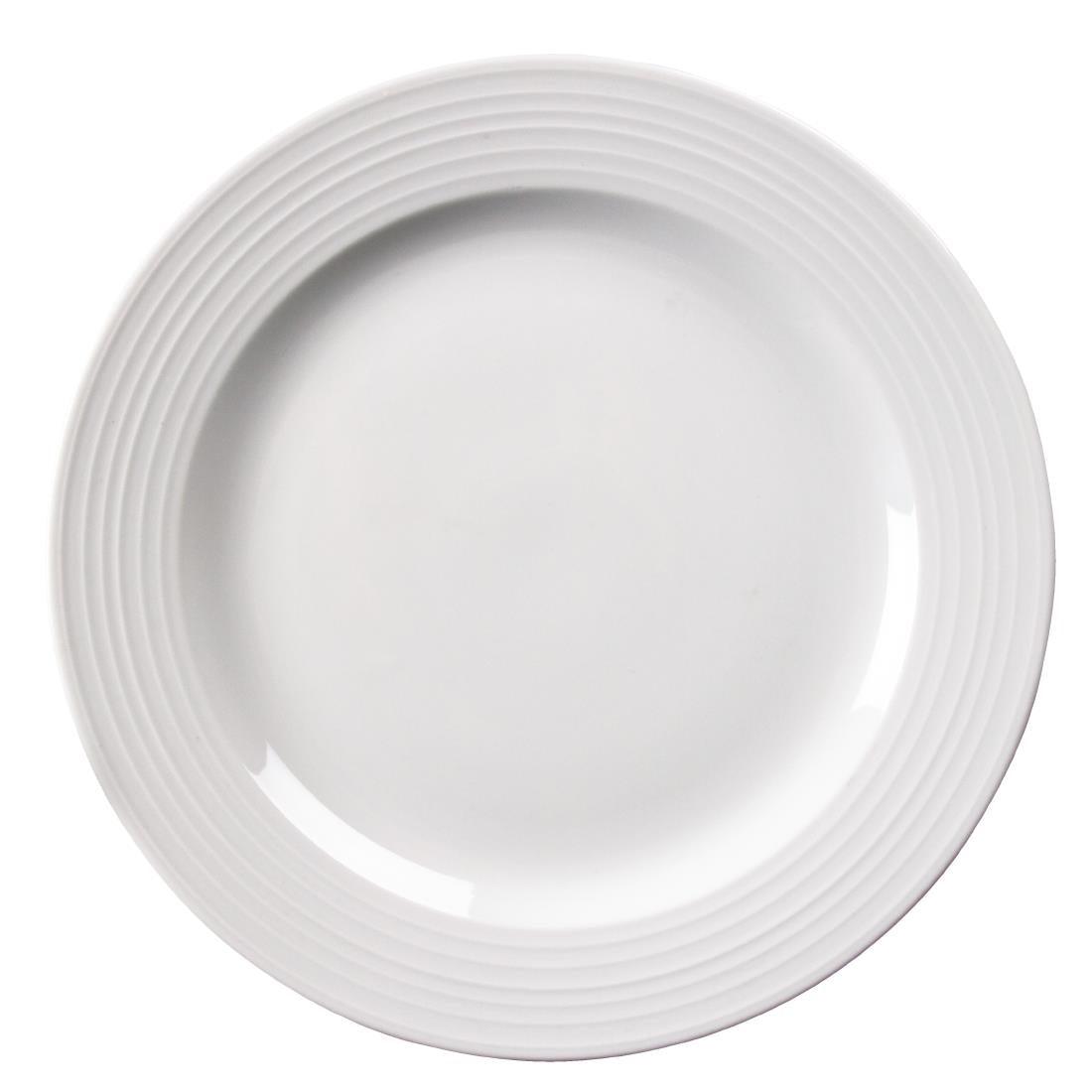 Assiettes à bord large Olympia Linear 310mm (Lot de 6)
