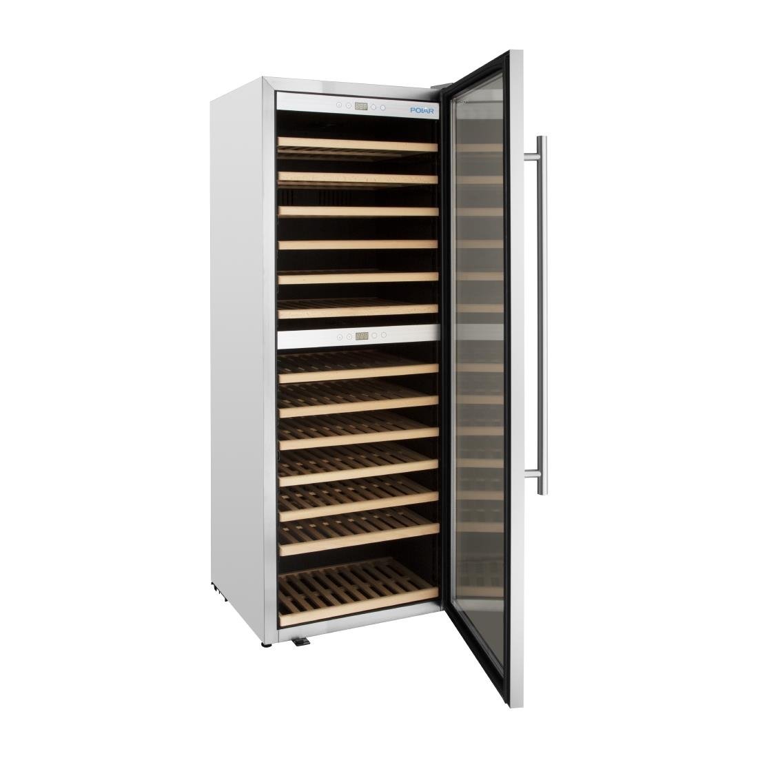 Cave à vin bi-zone Polar Série G inox 126 bouteilles