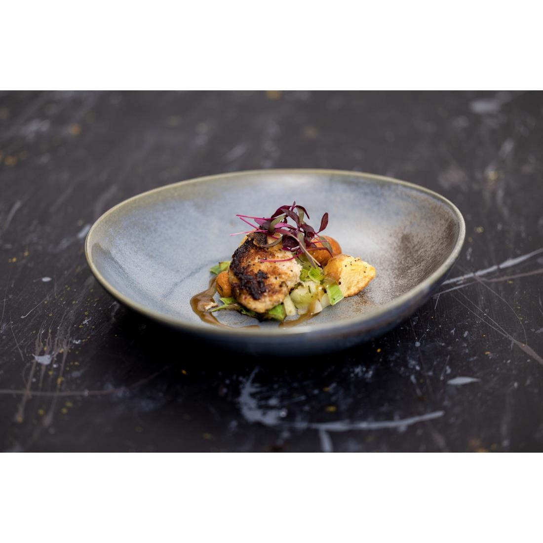 Bols triangulaires Olympia Ember Blue 245mm (lot de 4)