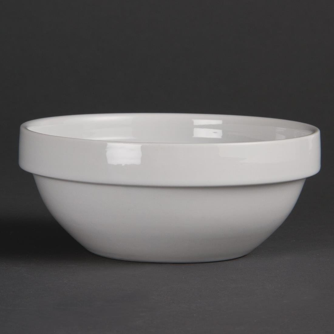 Bols empilables Olympia Whiteware 130mm (lot de 12) - NISBETS