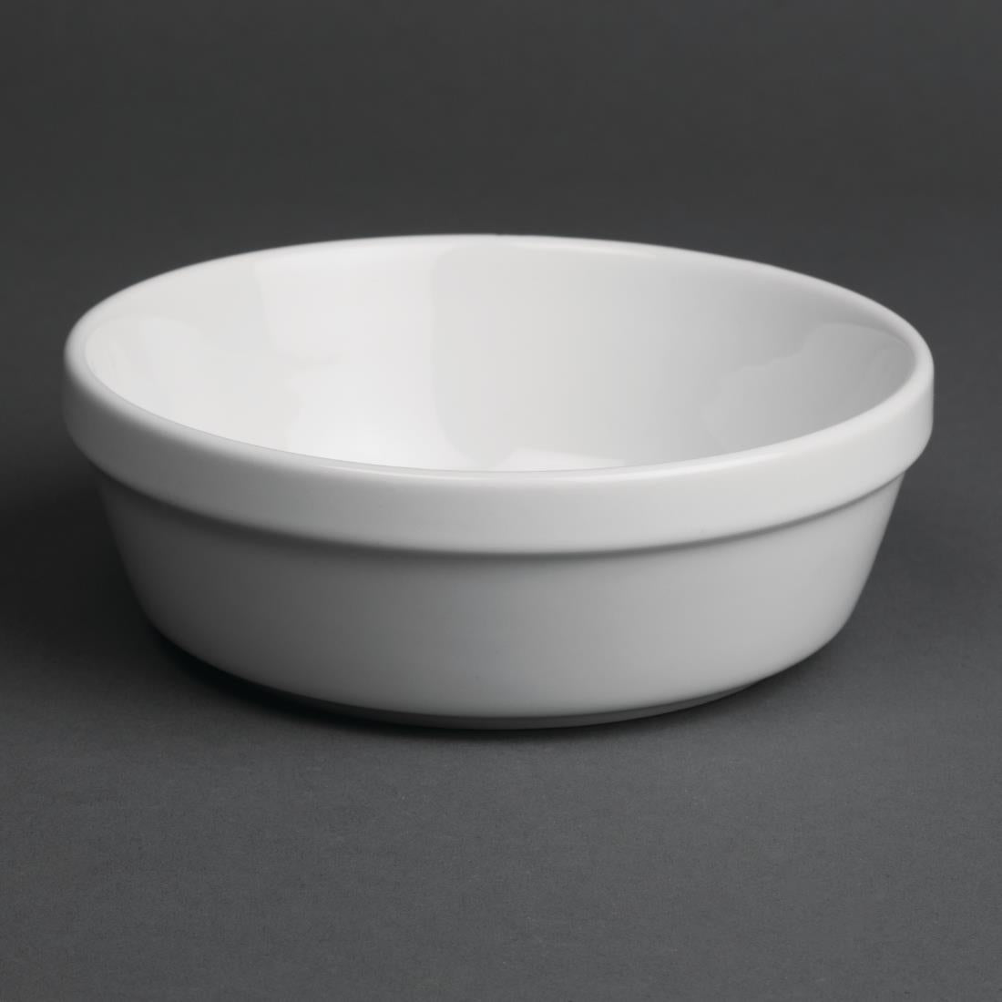 Plats à gratin ovales Olympia Whiteware 137mm (Lot de 6) - NISBETS