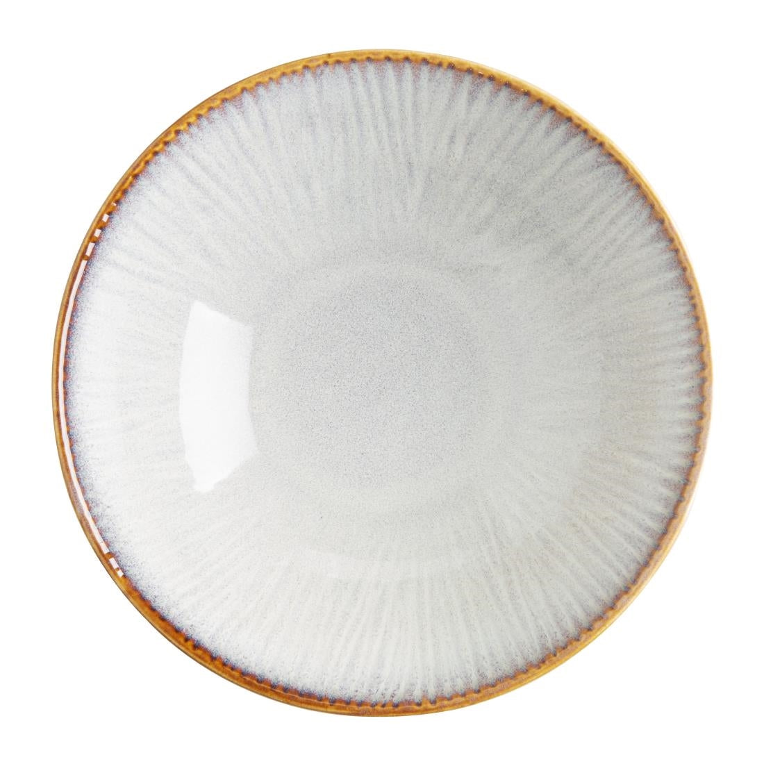 Bols évasés Olympia Drift en relief gris 205 mm (lot de 4)