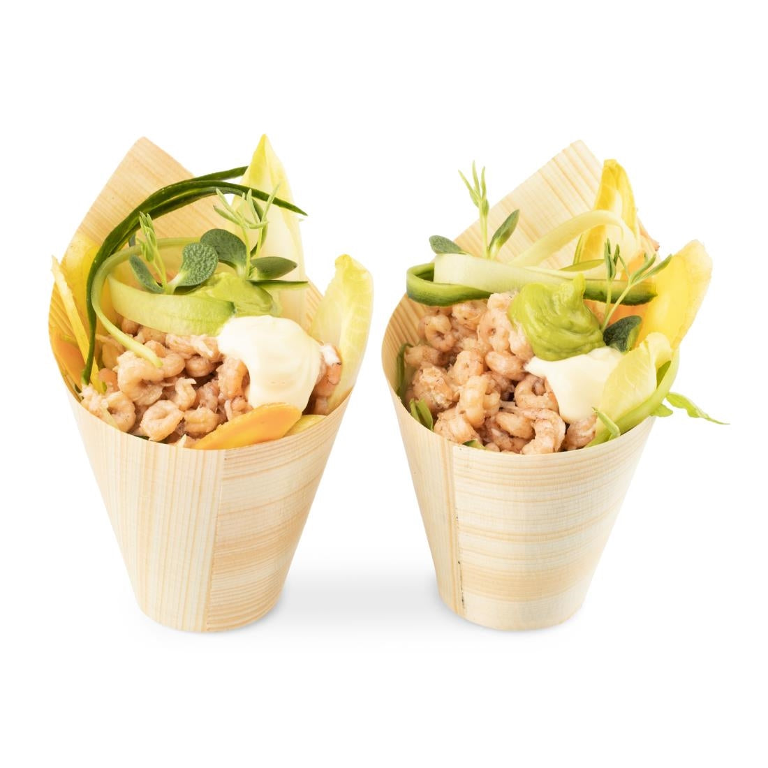 Coupelles obliques en bois FSC® Sier Disposables 220ml (lot de 30)