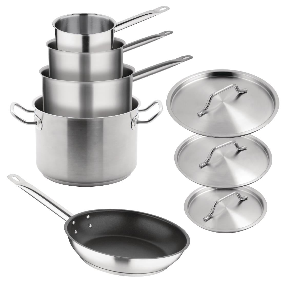 Batterie de cuisine induction en inox 5 pièces Vogue Cook Like A Pro
