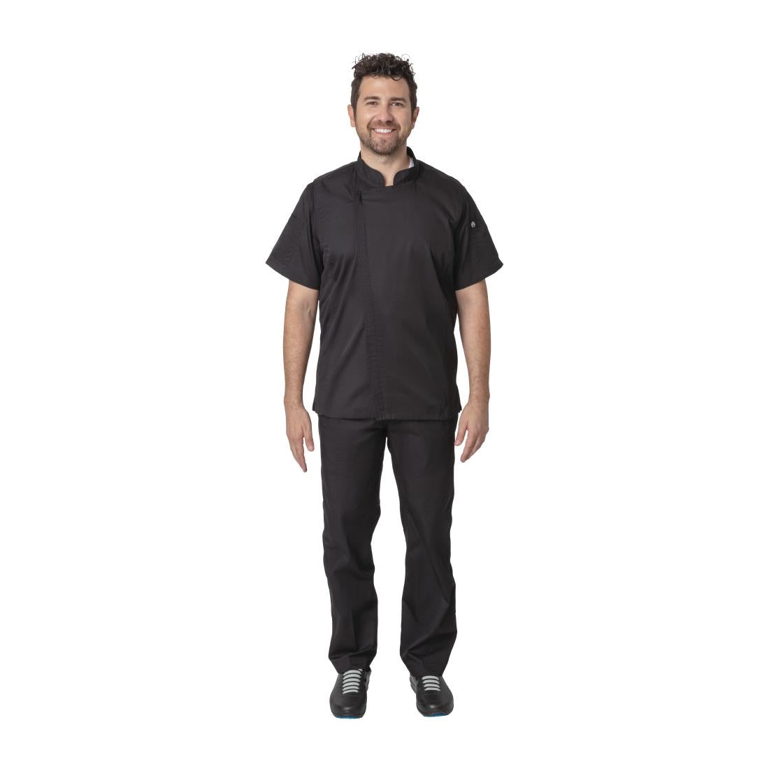Veste de cuisine mixte Cool Vent Chef Works Urban Springfield noire - NISBETS