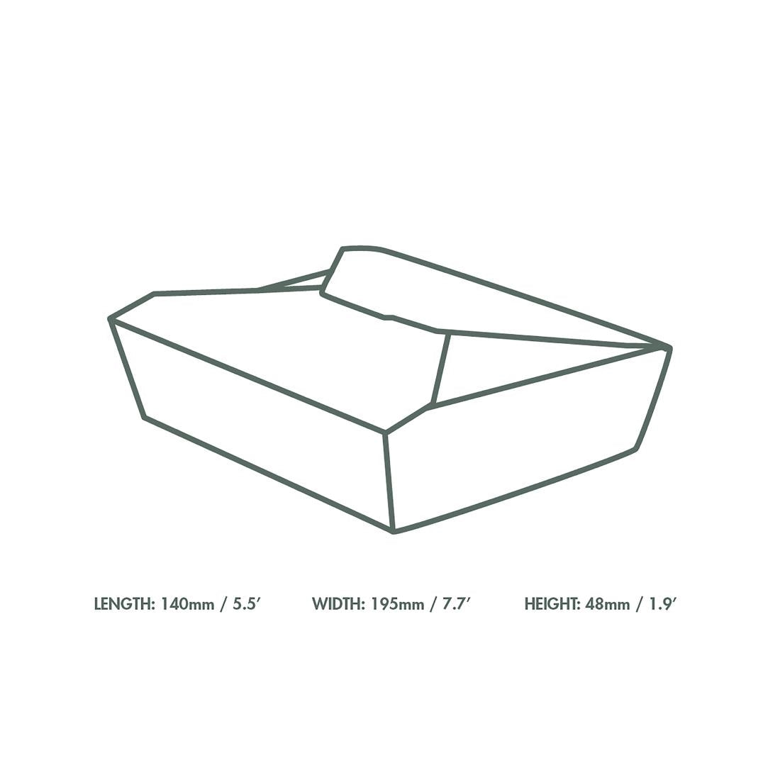 Boîtes alimentaires en carton compostable Vegware No.2 1500ml (lot de 280) - NISBETS